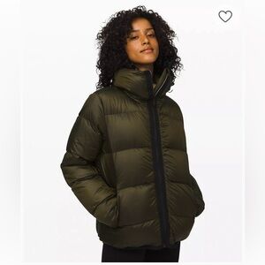 Lululemon Cloudscape Waterproof Jacket- Dark Olive